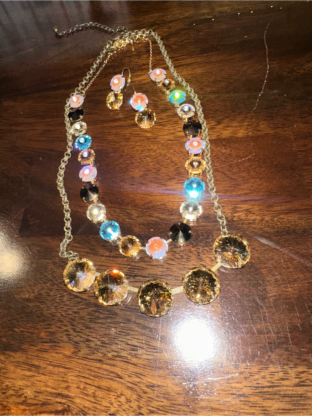 Sabika-inspired layered necklace and earring set - Picture 5 of 5